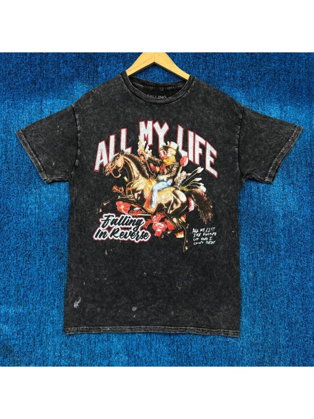 Falling in Reverse All My Life Rock Band Mineral Wash Tee Size Medium